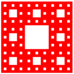 Del alle de gjenværende kvadratene i 9 like store kvadrater og fjern det midterste, generasjon 3.